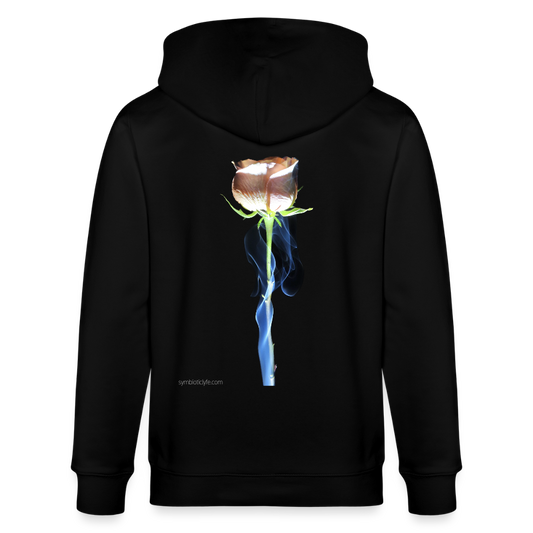 Smoke & Roses ::::  Organic Zip Hoodie - black