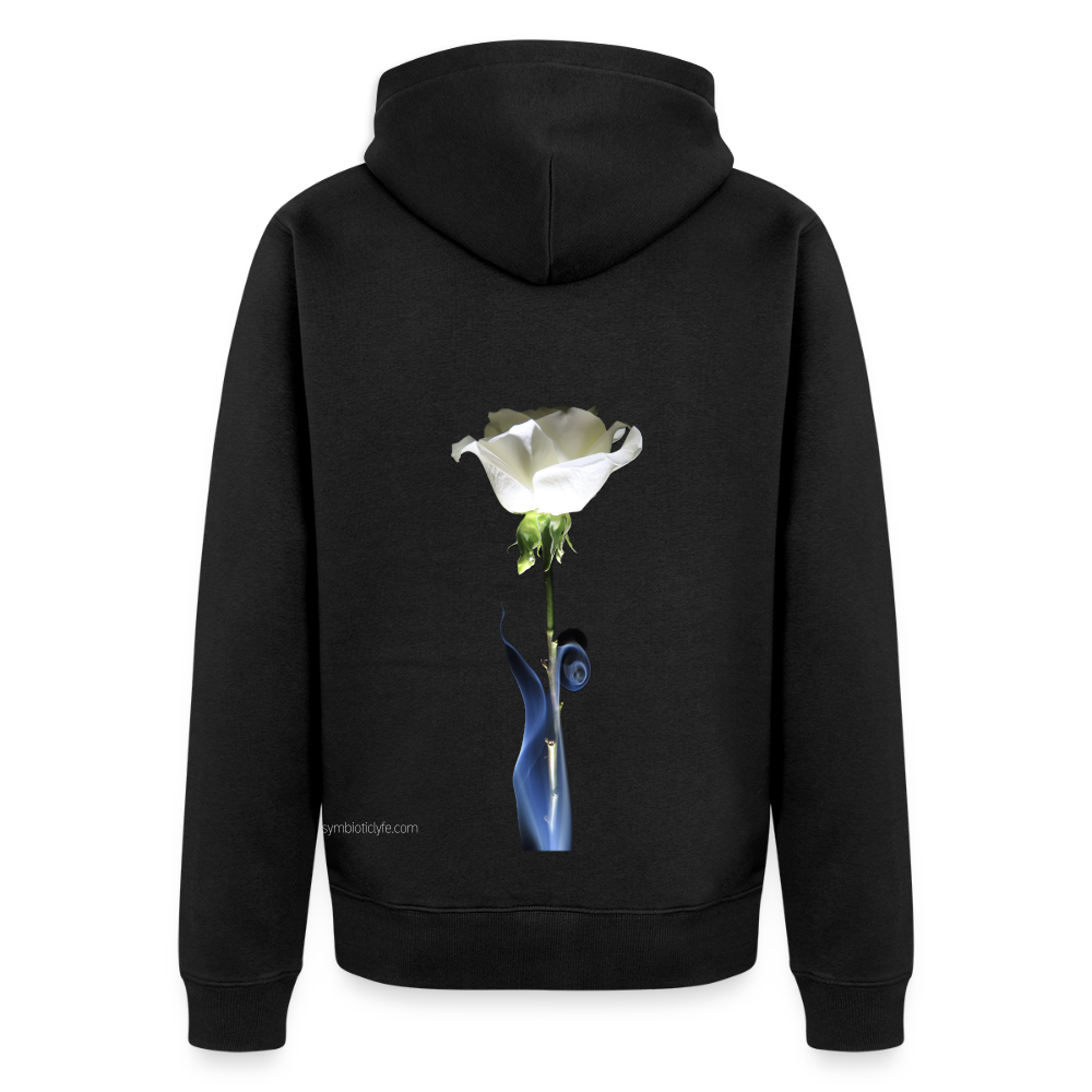 Smoke & Roses : Organic Zip Hoodie - black