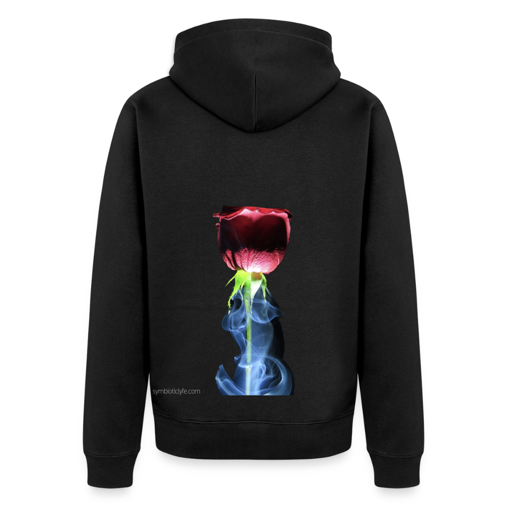 Smoke & Roses  ::: Organic Zip Hoodie - black