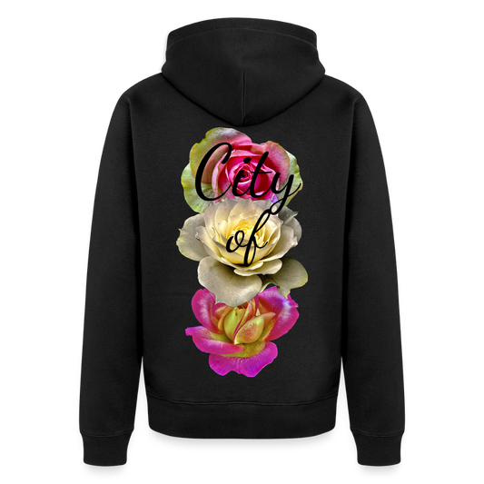 City of Roses :: Organic Zip Hoodie - black