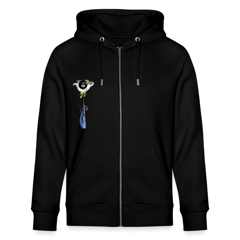 Smoke & Roses : Organic Zip Hoodie - black