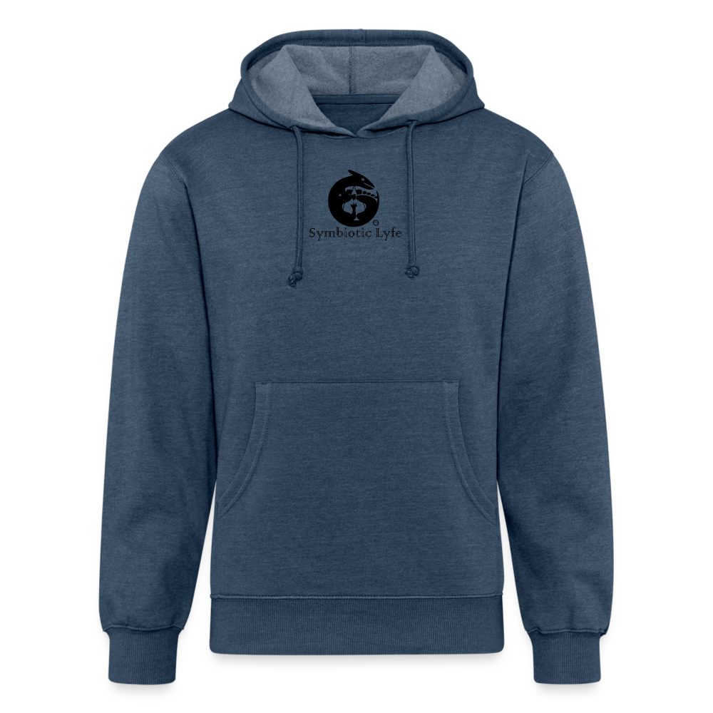 Symbiotic Logo - Unisex Organic Hoodie - heather navy