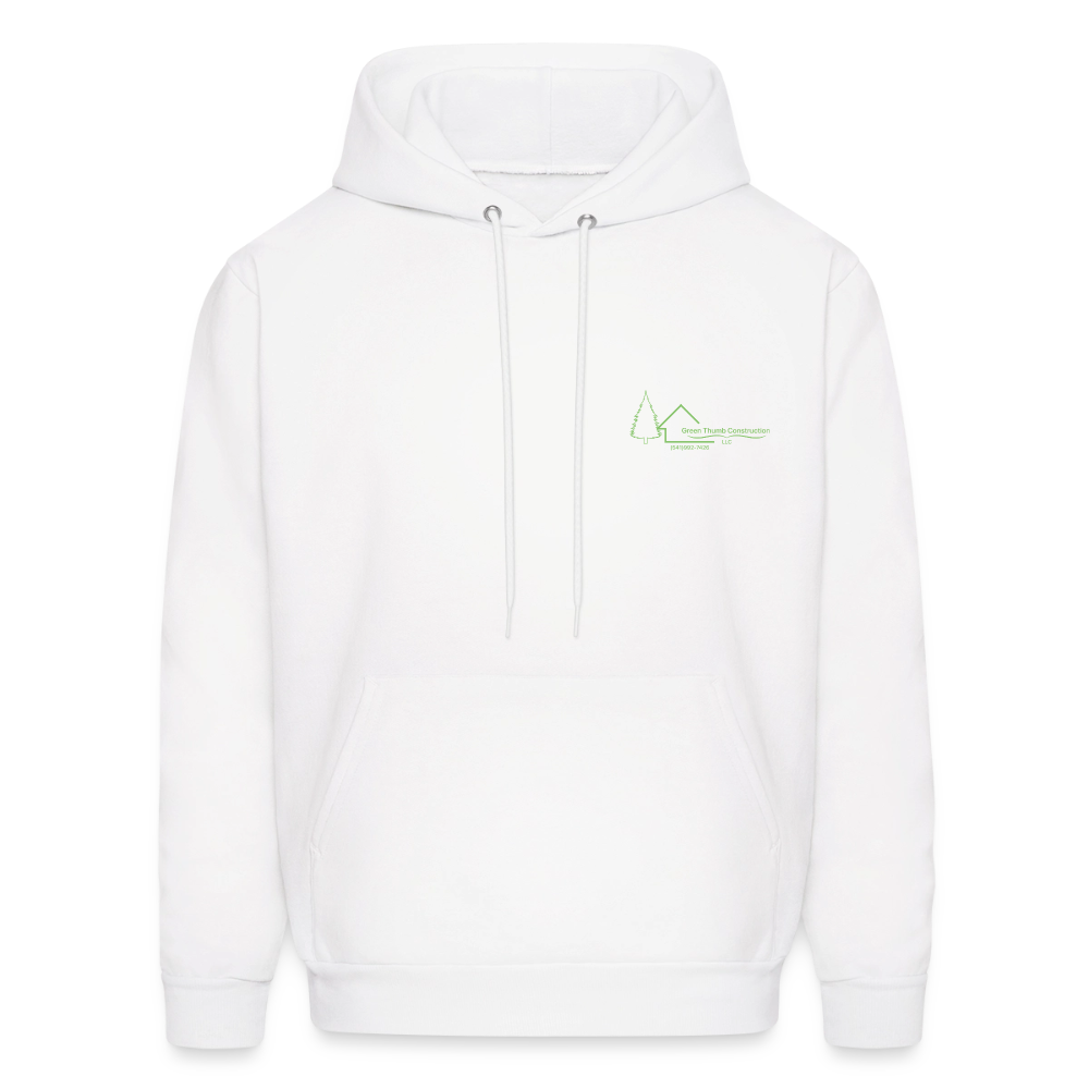 Green Thumb Construction Hoodie - white