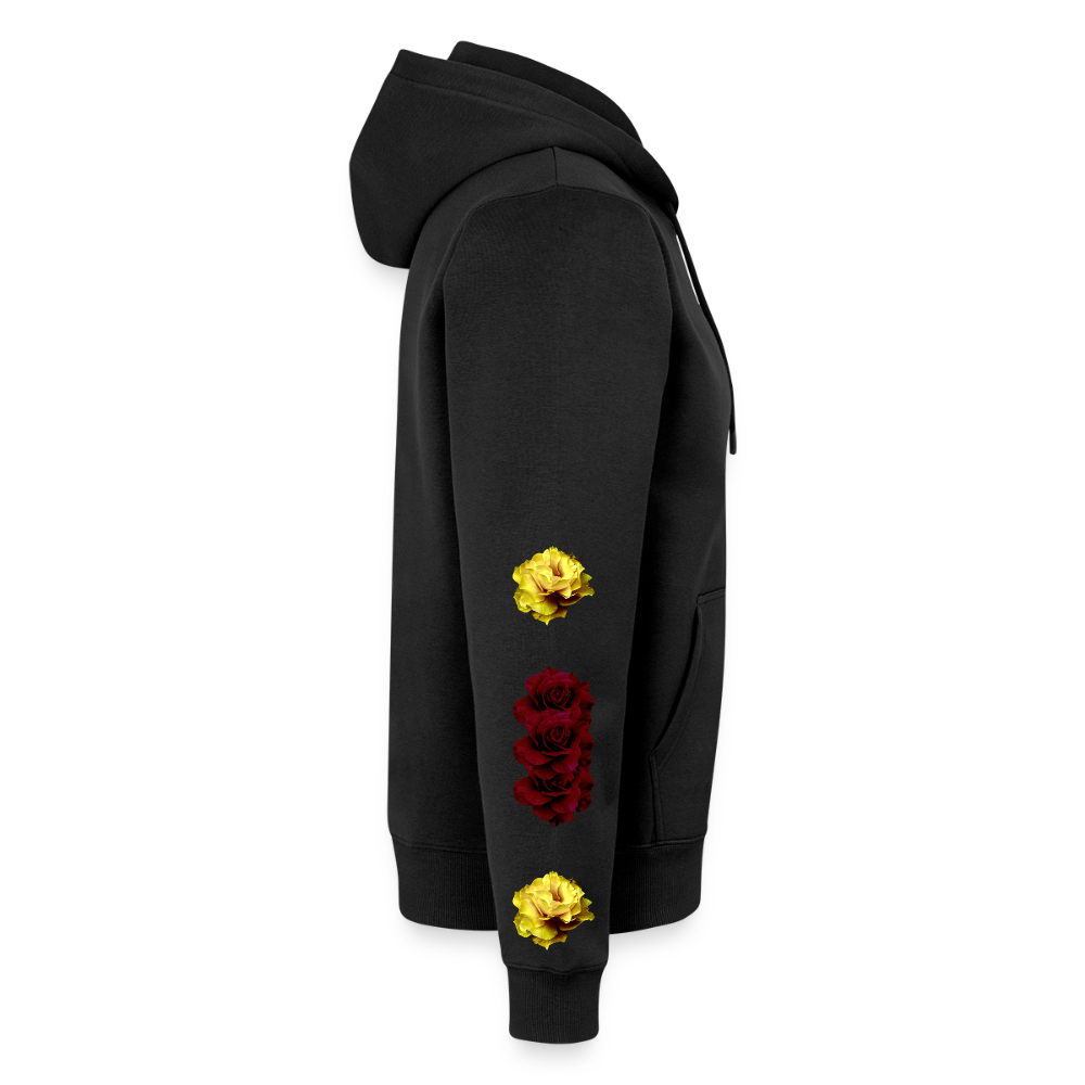 City of Roses : Organic Zip Hoodie - black