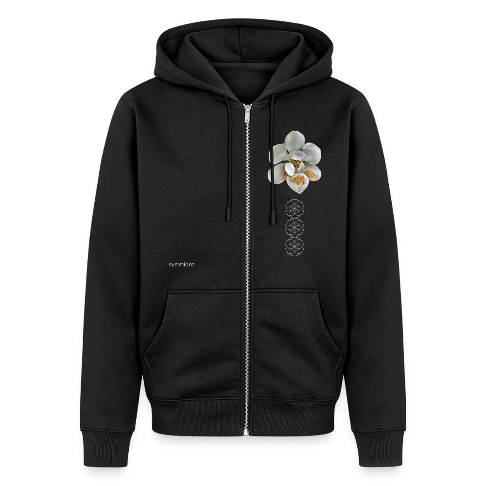 Seed/Flower of Life :: Organic Zip Hoodie - black
