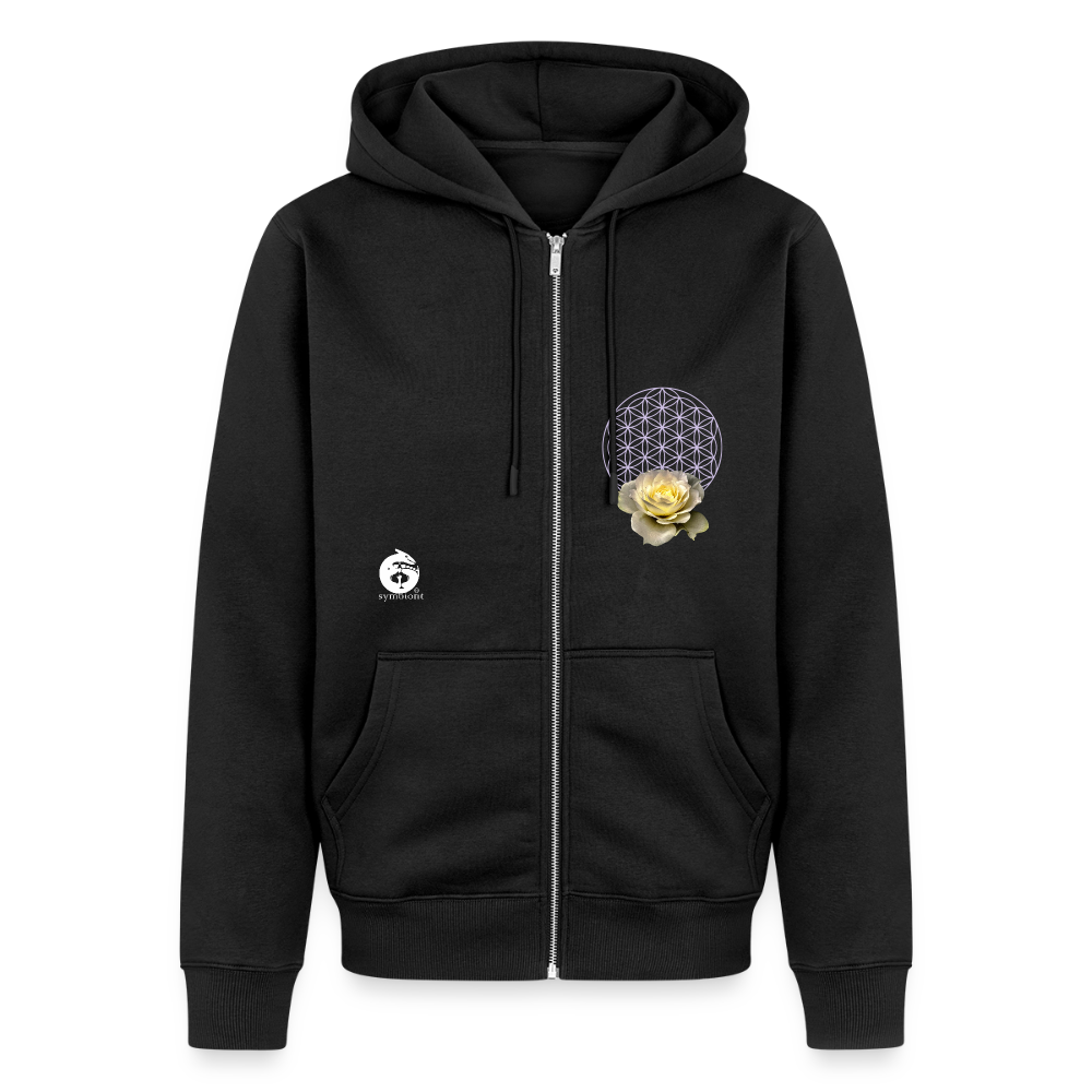 Seed/Flower of Life :::: Organic Zip Hoodie - black