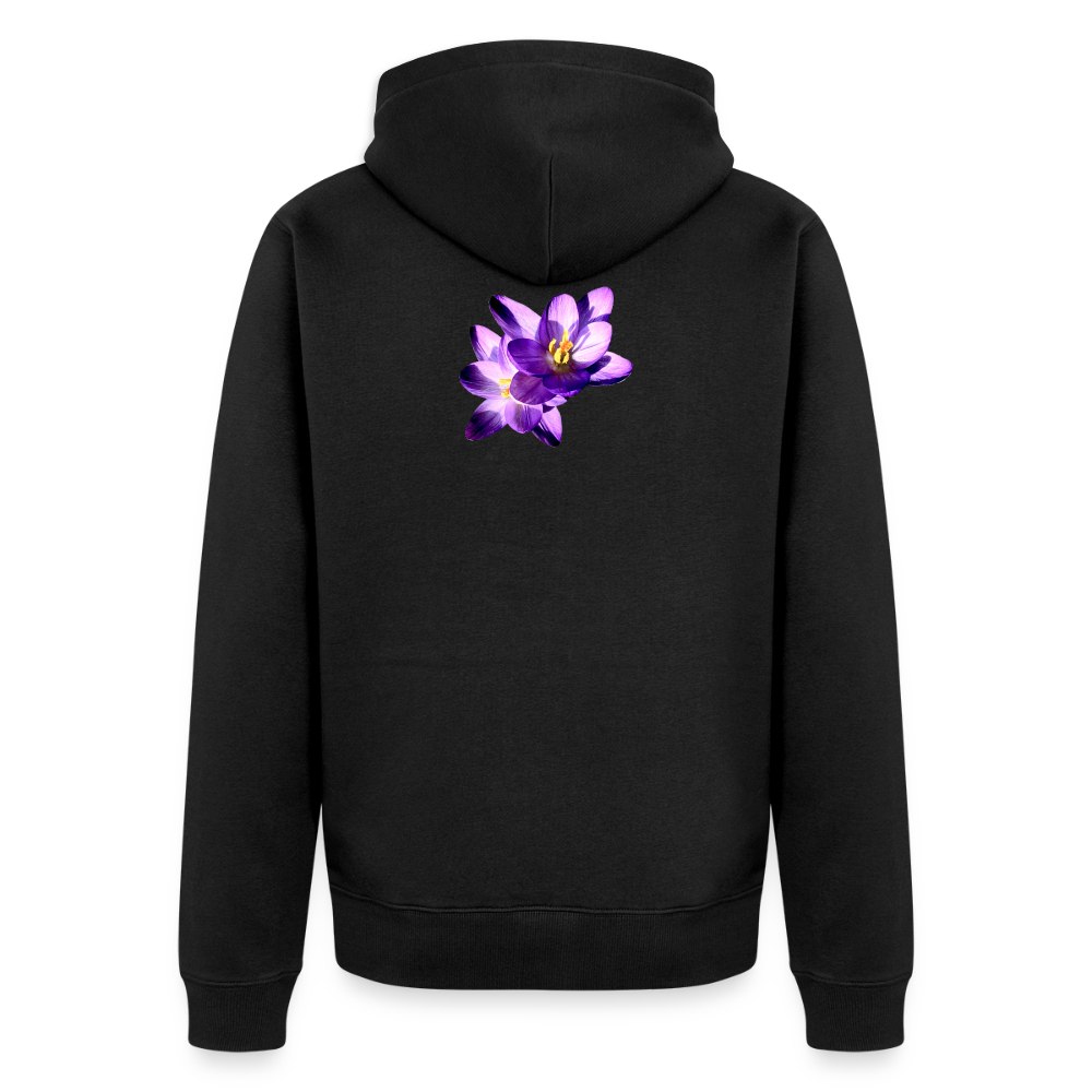 Organic Zip Hoodie : - black