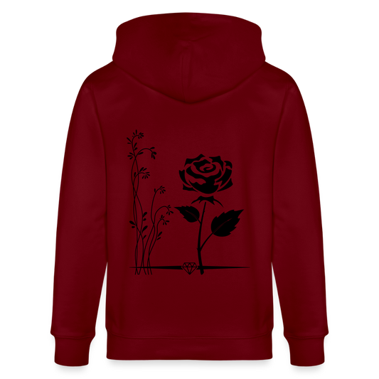 Capitalism - Organic Zip Hoodie - burgundy
