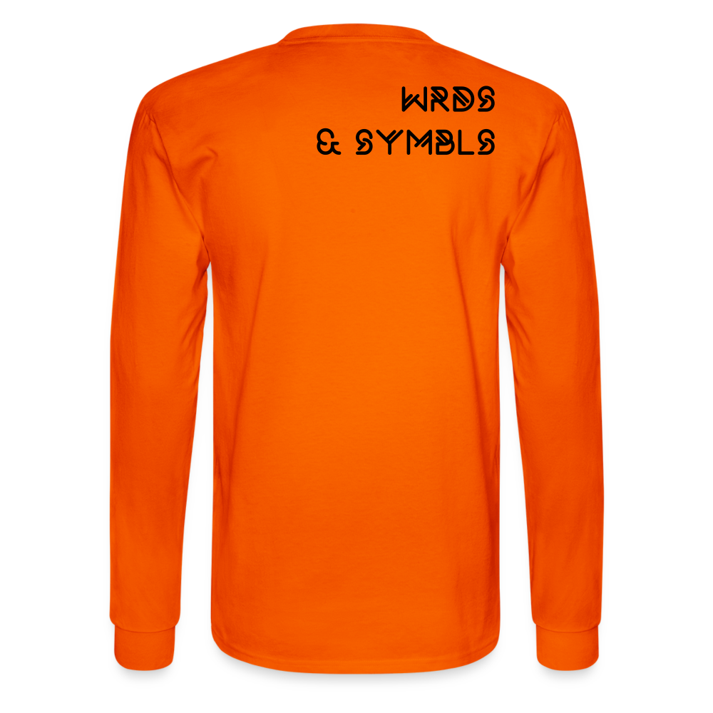 WRDS & SYMBLS Long Sleeve T - orange