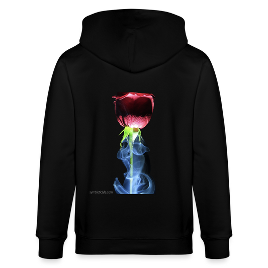 Smoke & Roses  ::: Organic Zip Hoodie - black