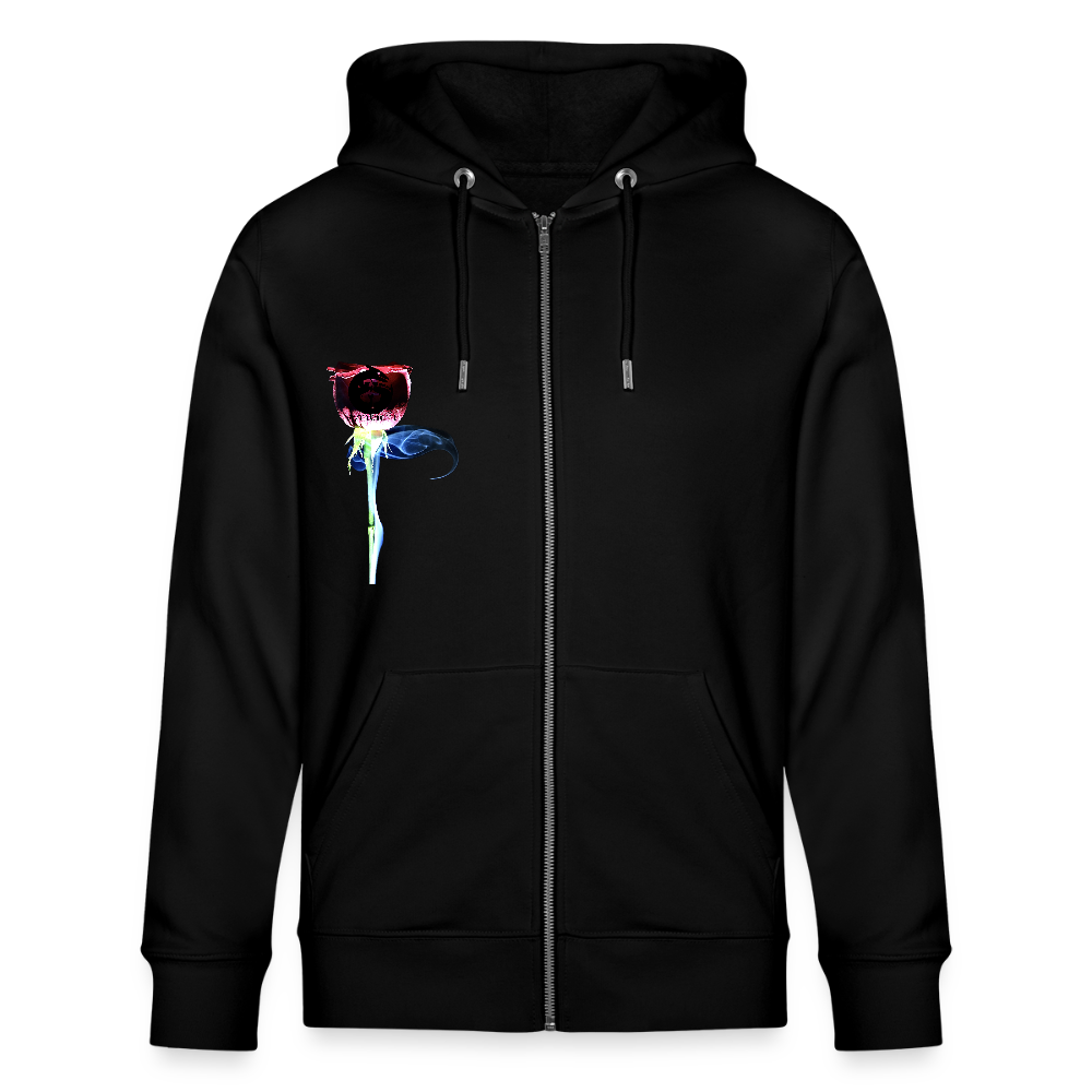 Smoke & Roses :: Organic Zip Hoodie - black