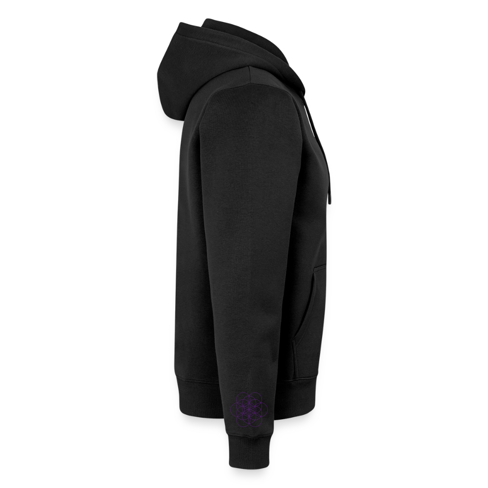 Seed/Flower of Life ::: Organic Zip Hoodie - black