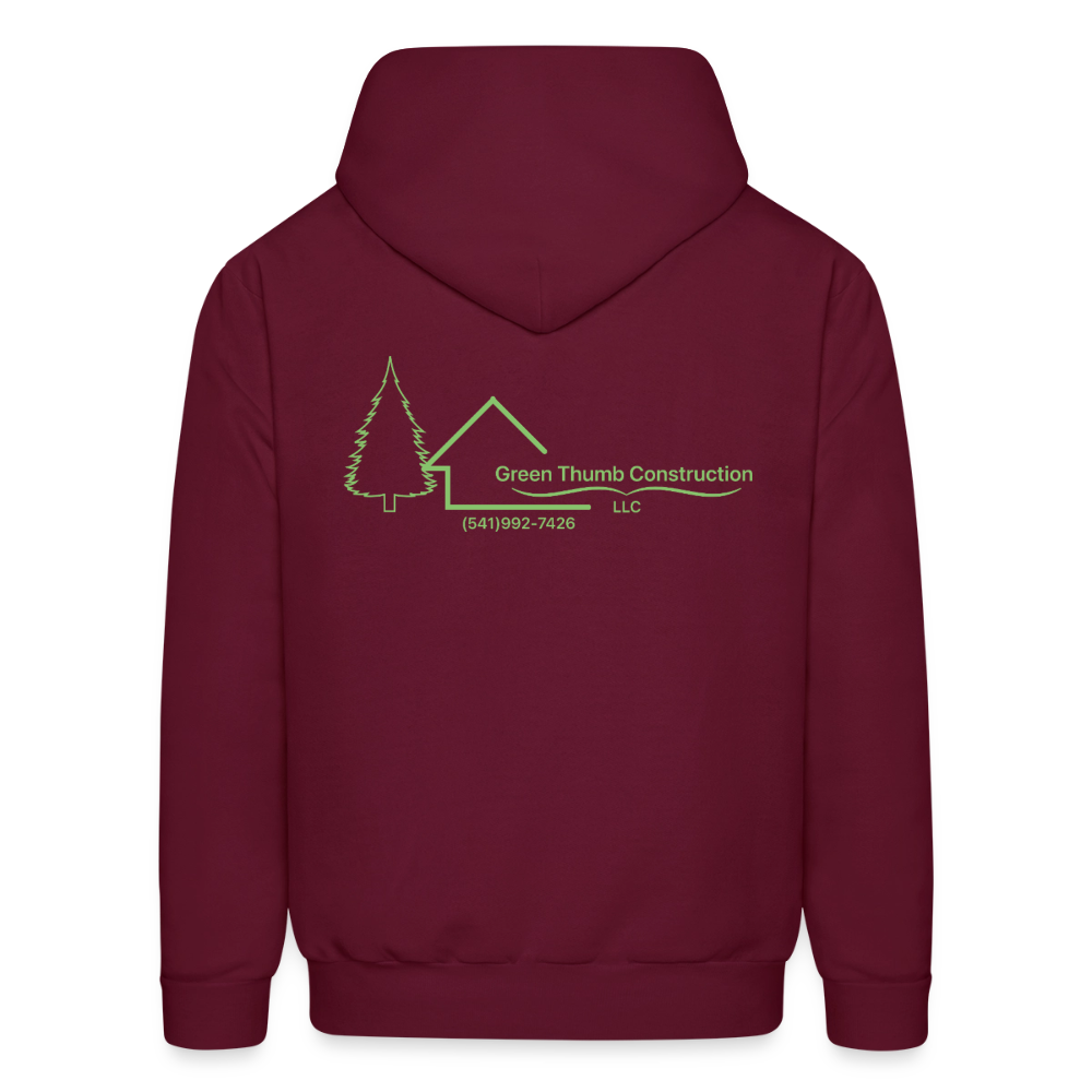 Green Thumb Construction Hoodie - burgundy