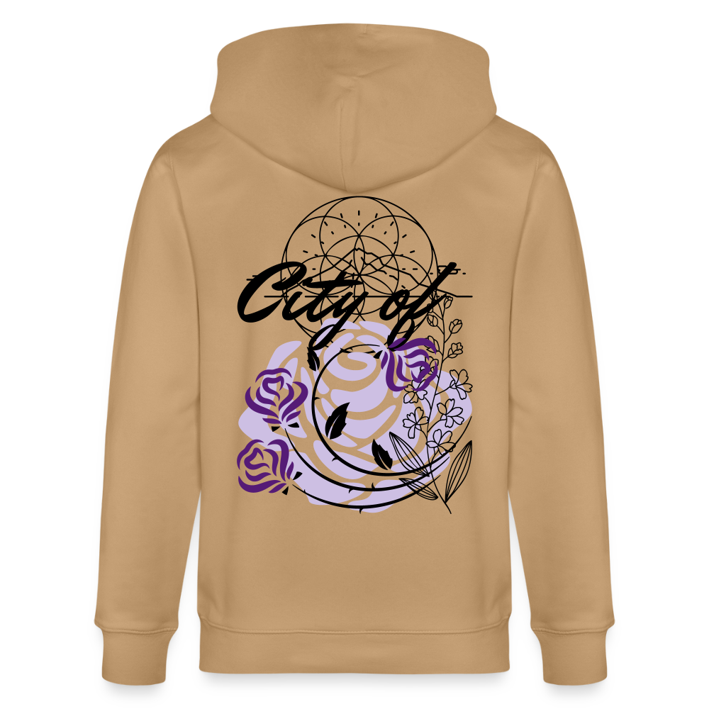 City of roses - Organic Zip Hoodie - latte