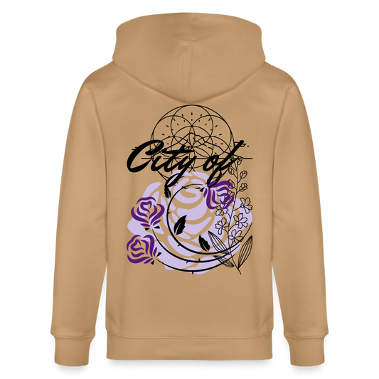 City of roses - Organic Zip Hoodie - latte