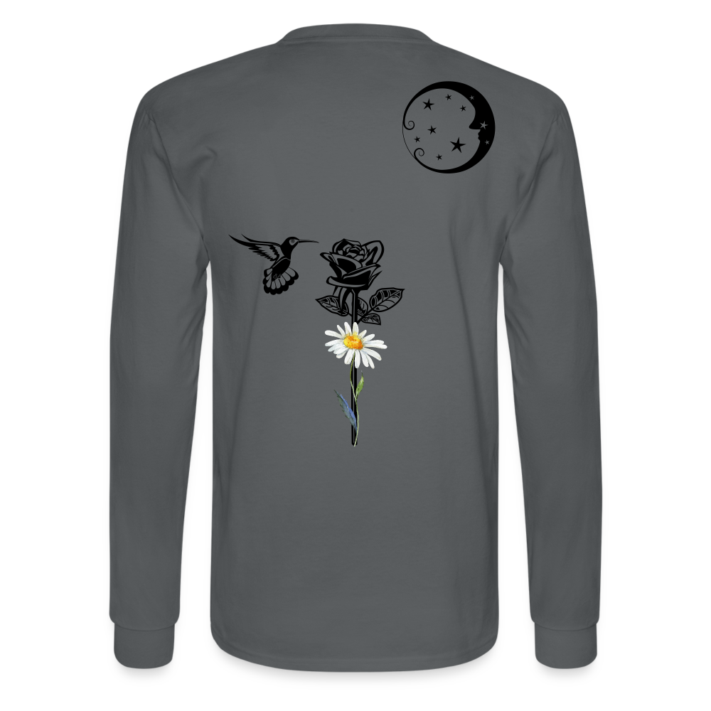 Daisy Long Sleeve T - charcoal