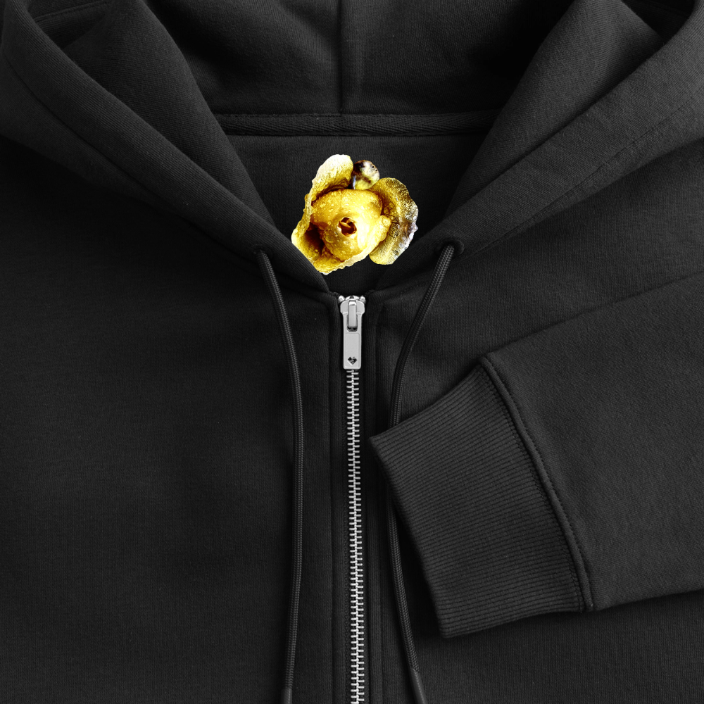 City of Roses :::: Organic Zip Hoodie - black