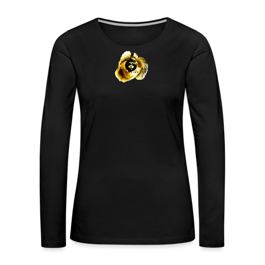 Women's Premium Long Sleeve : - black