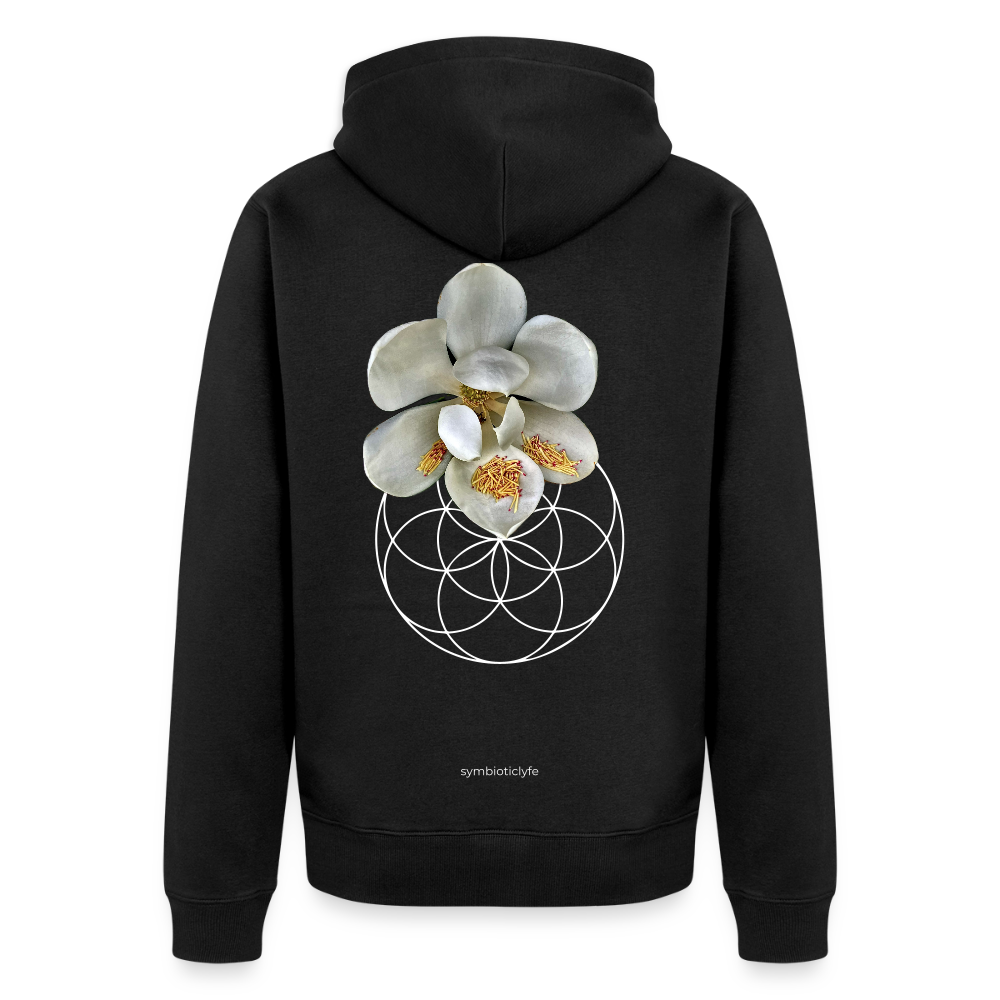 Seed/Flower of Life :: Organic Zip Hoodie - black