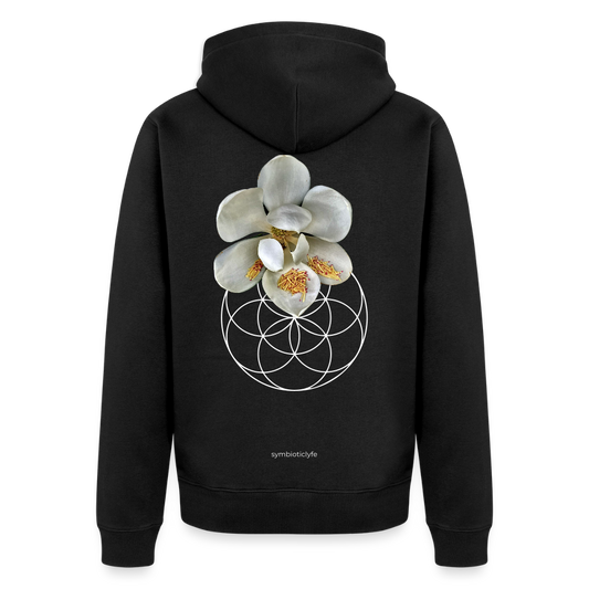 Seed/Flower of Life :: Organic Zip Hoodie - black