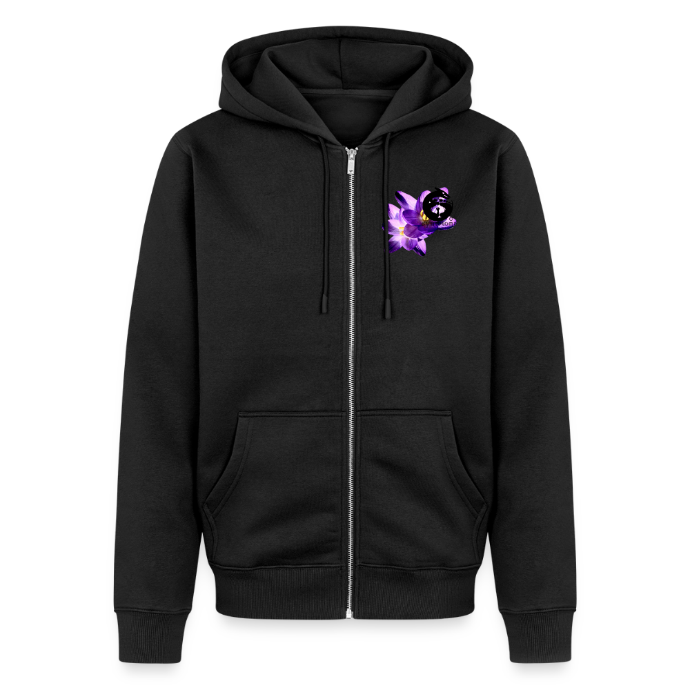 Organic Zip Hoodie : - black