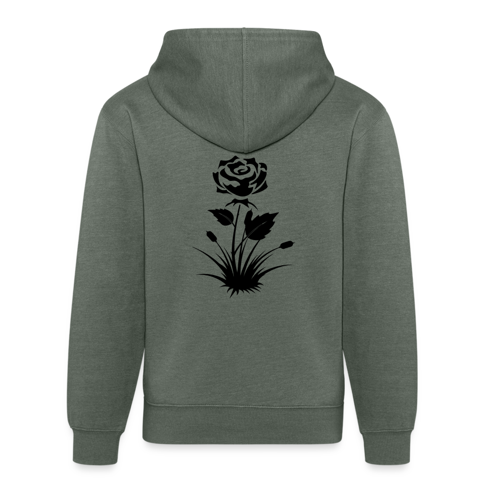 ROSE - Unisex Organic Hoodie - heather military green