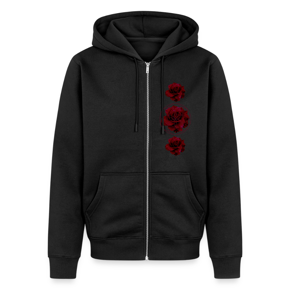 Seed/Flower of Life : Organic Zip Hoodie - black