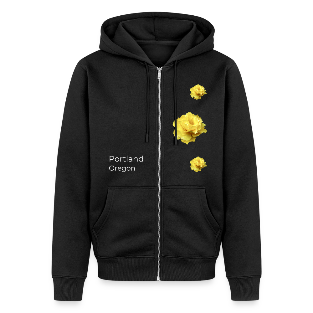 City of Roses :::: Organic Zip Hoodie - black
