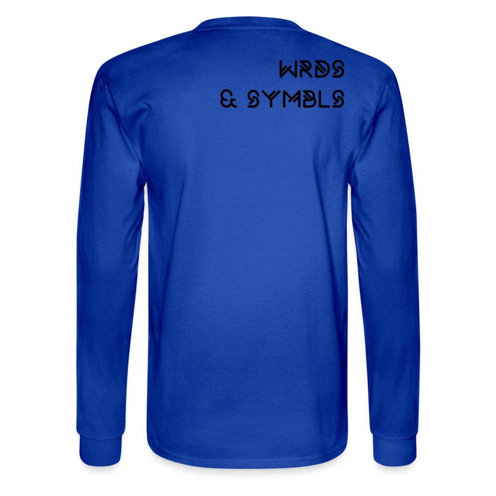 WRDS & SYMBLS Long Sleeve T - royal blue