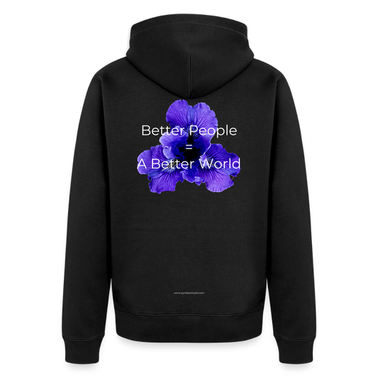 Organic Zip Hoodie ::::: ::::: ::::: - black