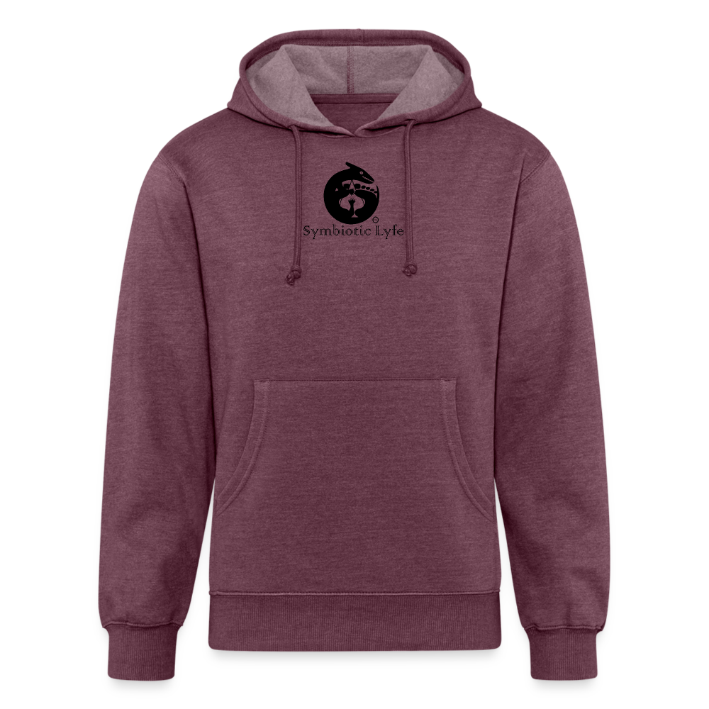 Leaface - Unisex Organic Hoodie - heather burgundy