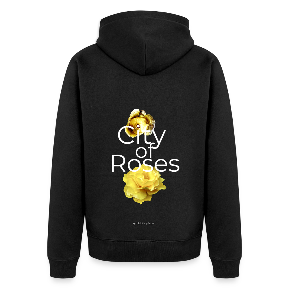 City of Roses :::: Organic Zip Hoodie - black