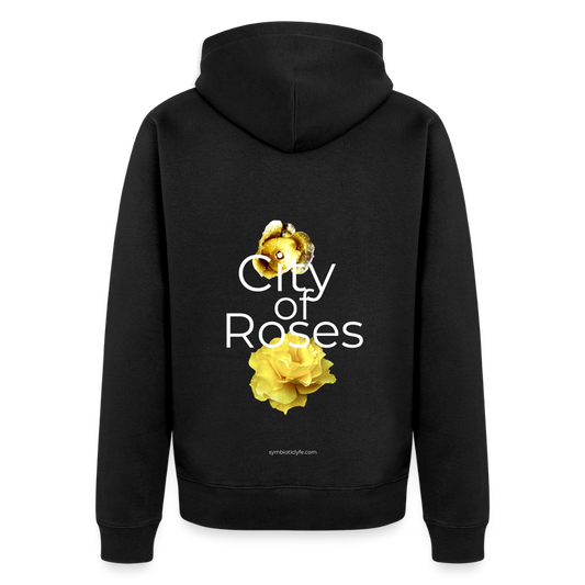 City of Roses :::: Organic Zip Hoodie - black