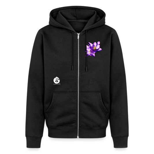 Organic Zip Hoodie : - black