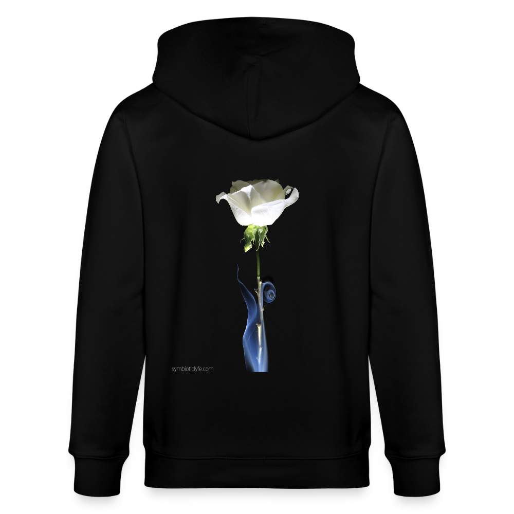 Smoke & Roses : Organic Zip Hoodie - black
