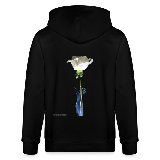 Smoke & Roses : Organic Zip Hoodie - black