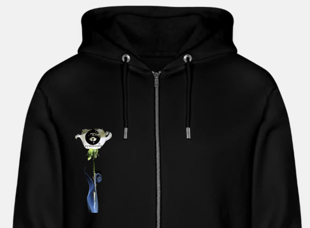 Smoke & Roses : Organic Zip Hoodie