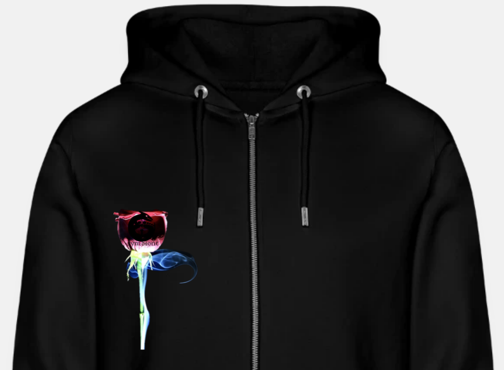 Smoke & Roses :: Organic Zip Hoodie